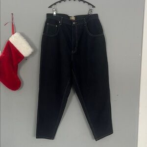 Cotton Ginny Elegant Dark Blue Straight Leg Women's Jeans 16